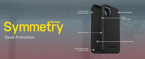 OtterBox Symmetry Series Case for iPhone 11 PRO MAX (NOT 11/11 Pro) Non-Retail Packaging -Polycarbonate, Shock-Absorbent, Black in Saudi Arabia