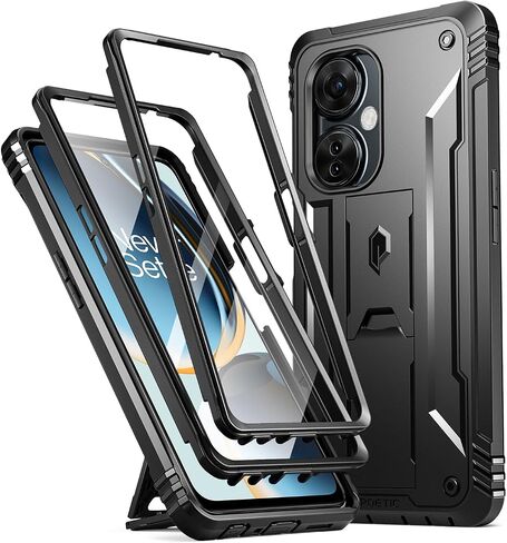 حافظة ثورة شعرية لهاتف OnePlus Nord N30 5G، [تم اختبار السقوط بدرجة ميل 20 قدمًا]، غطاء واقٍ متين مزدوج الطبقة مقاوم للصدمات لكامل الجسم مع مسند وواقي مدمج للشاشة، وردي in Kuwait