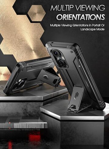 حافظة ثورة شعرية لهاتف OnePlus Nord N30 5G، [تم اختبار السقوط بدرجة ميل 20 قدمًا]، غطاء واقٍ متين مزدوج الطبقة مقاوم للصدمات لكامل الجسم مع مسند وواقي مدمج للشاشة، وردي in Kuwait