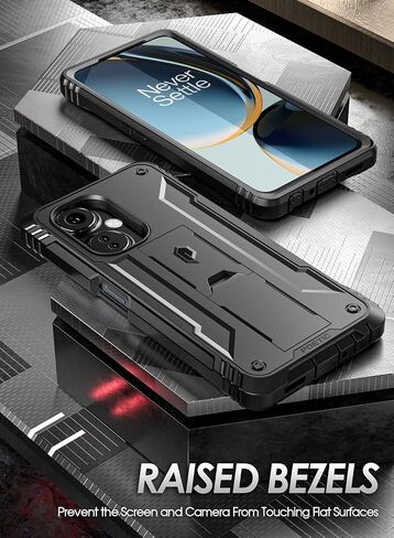 حافظة ثورة شعرية لهاتف OnePlus Nord N30 5G، [تم اختبار السقوط بدرجة ميل 20 قدمًا]، غطاء واقٍ متين مزدوج الطبقة مقاوم للصدمات لكامل الجسم مع مسند وواقي مدمج للشاشة، وردي in Kuwait
