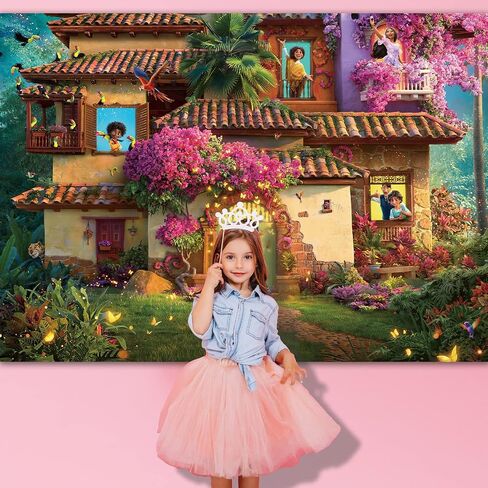 Magic House Backdrop,7x5FT Magical House Background Magic Movie Banner Party Decor Cartton Theme Birthday Party Backdrop Supplies for Girls in Saudi Arabia