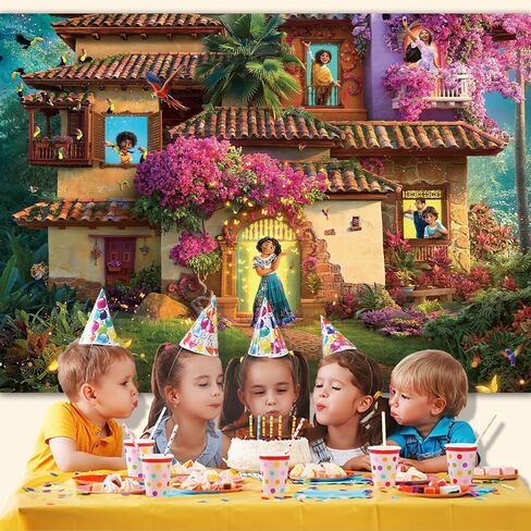 Magic House Backdrop,7x5FT Magical House Background Magic Movie Banner Party Decor Cartton Theme Birthday Party Backdrop Supplies for Girls in Saudi Arabia