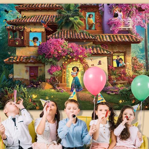 Magic House Backdrop,7x5FT Magical House Background Magic Movie Banner Party Decor Cartton Theme Birthday Party Backdrop Supplies for Girls in Saudi Arabia