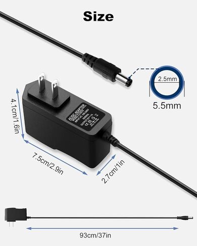 5V 1A Power Supply Adapter, 5 Watts Max, 5.5mm X 2.5mm US Plug, DC 5V 1A Power Adapter, for LED Strip Pixel Light TV Box etc... in Saudi Arabia