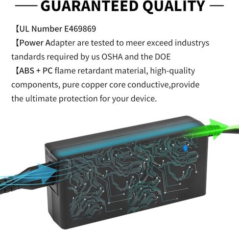 محول إمداد الطاقة 24 فولت 2.5 أمبير 60 وات مدرج في قائمة UL، سلك شاحن 24 فولت تيار مستمر مع قابس تيار مستمر 5.5 × 2.5 مم لشريط صوت Vizio، وشرائط LED، وأداة القطع الإلكترونية Silhouette Cameo، وطابعة كاتب الملصقات، وكاميرا CCTV in Kuwait