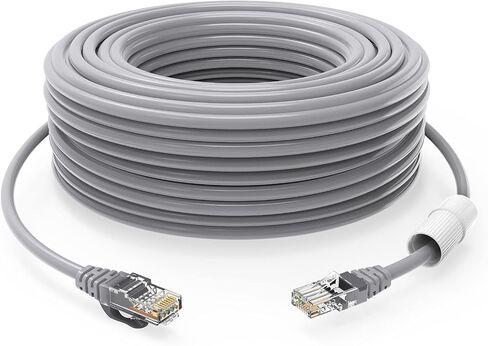 كابل إيثرنت Cat 6 بطول 100 قدم كابل إنترنت عالي التحمل (30 متر) معدل CAT5e/CAT6 أعلى > 1000 ميجابت/ثانية كاميرا poe cat6 مقاومة للأشعة فوق البنفسجية للدفن المباشر وكابل إيثرنت خارجي داخلي وكابل الشبكة (4 قطع) in Kuwait