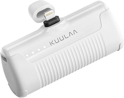 شاحن الهاتف المحمول Kuulaa شاحن محمول iPhone 4500mAh بنك طاقة صغير لهاتف iPhone لطيف حزمة بطارية احتياطية شاحن السفر متوافق مع iPhone 14/13/12/11/XS/XR/Airpods (وردي) in Saudi Arabia