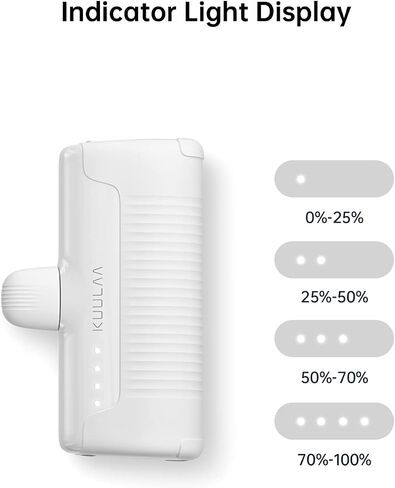 شاحن الهاتف المحمول Kuulaa شاحن محمول iPhone 4500mAh بنك طاقة صغير لهاتف iPhone لطيف حزمة بطارية احتياطية شاحن السفر متوافق مع iPhone 14/13/12/11/XS/XR/Airpods (وردي) in Saudi Arabia