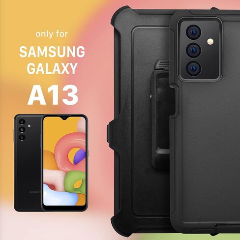 Galaxy A13(2022) Belt-Clip Holster Case,[Military Grade Drop Protection] Drop Protective Rugged Heavy Duty Case, Water-Resistance Shockproof Dustproof Durable Cover for Samsung Galaxy A13 5G(2022) in Saudi Arabia