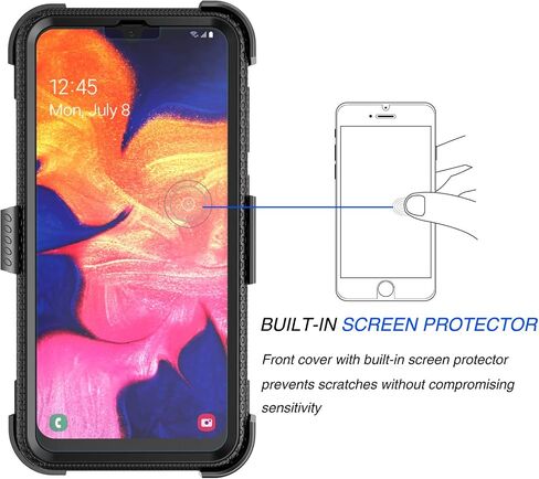 حافظة Galaxy A50/A20/A30، مشبك حافظة A30S/A50S، Tekcoo [Tshell] ممتص للصدمات [شاشة مدمجة] غطاء هاتف بحزام دوار آمن لحمل كامل الجسم لهاتف Samsung A20/A30/A50/A50S/A30S [رمادي] in Saudi Arabia