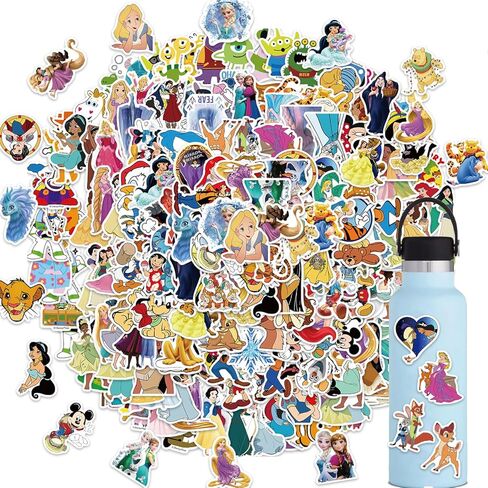 200 قطعة من ملصقات الأطفال، مجموعة ملصقات الأميرة، ملصقات الشخصيات الكرتونية اللطيفة، ملصقات الفيلم، ملصقات تزيين للأطفال والمراهقين والبالغين، ملصقات مقاومة للماء لزجاجة المياه وأمتعة الكمبيوتر المحمول in Kuwait