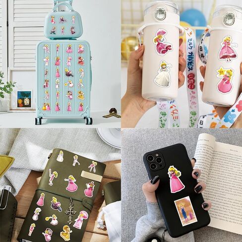 لوفلي لايف 50 قطعة من ملصقات العاب الفيديو برينسيس بيتش من الفينيل مقاومة للماء للبالغين والمراهقين والاطفال والبنات لدفاتر اليوميات وزجاجة المياه والامتعة والجيتار ولوح التزلج ونوافذ السيارة وممتص in Kuwait