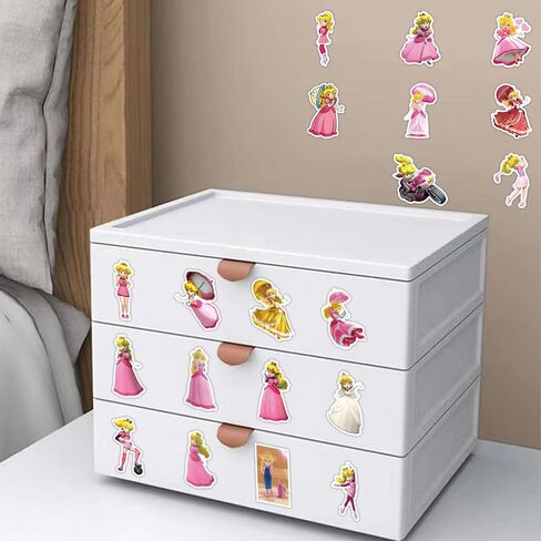 لوفلي لايف 50 قطعة من ملصقات العاب الفيديو برينسيس بيتش من الفينيل مقاومة للماء للبالغين والمراهقين والاطفال والبنات لدفاتر اليوميات وزجاجة المياه والامتعة والجيتار ولوح التزلج ونوافذ السيارة وممتص in Kuwait