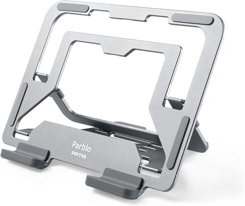 حامل حامل الكمبيوتر اللوحي Parblo قابل للتعديل، حامل شاشة محمول PR114 مع 6 زوايا عرض متوافقة مع iPad Mini، Air، Pro Series، iPhone، Kindles in Kuwait