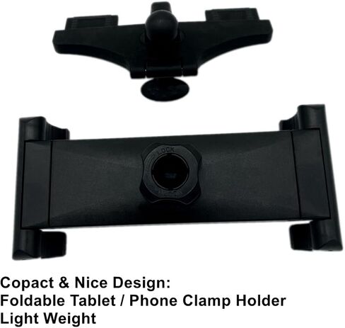 ضيفار حامل فتحة سي دي للتابلت، مشغل سي دي للسيارة والشاحنة، حامل الهاتف الذكي، حامل حامل للتابلت 5.5 انش - 13 انش، دوران قابل للتعديل 360 درجة، مشبك تابلت ثابت in Kuwait