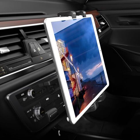 ضيفار حامل فتحة سي دي للتابلت، مشغل سي دي للسيارة والشاحنة، حامل الهاتف الذكي، حامل حامل للتابلت 5.5 انش - 13 انش، دوران قابل للتعديل 360 درجة، مشبك تابلت ثابت in Kuwait