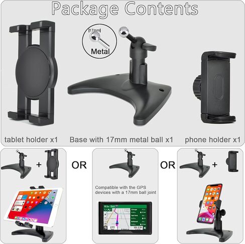 حامل تابلت VAUBORTTI للمكتب قابل للتعديل، حامل سطح iPad يدور بحرية، يناسب iPad Mini Pro مقاس 6.5 بوصة - 12.9 بوصة، ويتميز بمفصل كروي 17 مم in Kuwait