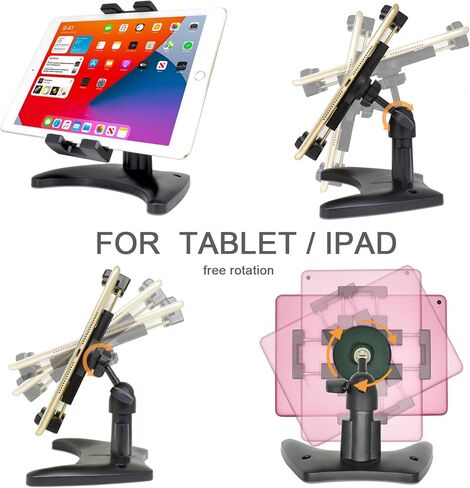 حامل تابلت VAUBORTTI للمكتب قابل للتعديل، حامل سطح iPad يدور بحرية، يناسب iPad Mini Pro مقاس 6.5 بوصة - 12.9 بوصة، ويتميز بمفصل كروي 17 مم in Kuwait