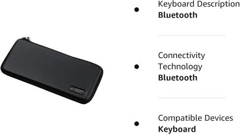 حقيبة سفر صلبة من هيرميتشيل للوحة مفاتيح بلوتوث اللاسلكية Apple MC184LL/B (PU، أسود) in Kuwait