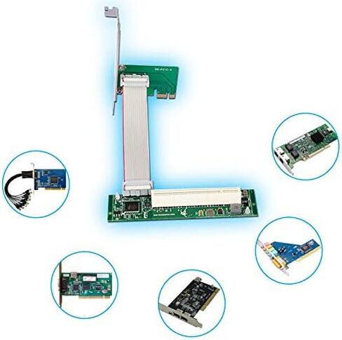 Sintech PCI-E Express 1X to PCI 32bits Adapter with 15CM Flex Cable in Saudi Arabia
