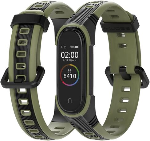 UPZOBU Replacement Band Strap for Xiaomi Mi Band 5/Mi Band 6/Mi Band 7/Amazfit Band 5 Fitness Tracker Smart Bracelet Wristband Rubber in Kuwait