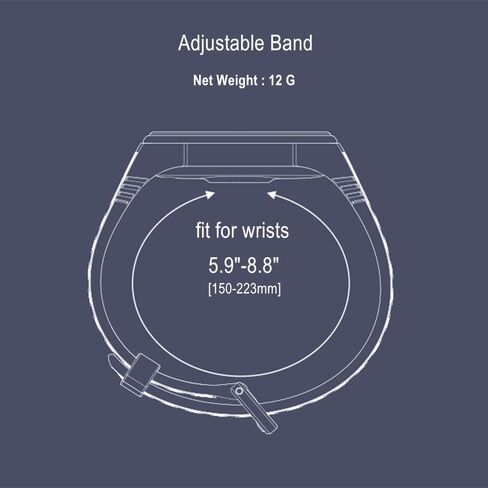UPZOBU Replacement Band Strap for Xiaomi Mi Band 5/Mi Band 6/Mi Band 7/Amazfit Band 5 Fitness Tracker Smart Bracelet Wristband Rubber in Kuwait