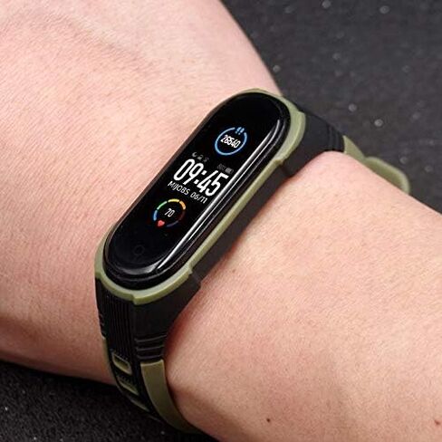 UPZOBU Replacement Band Strap for Xiaomi Mi Band 5/Mi Band 6/Mi Band 7/Amazfit Band 5 Fitness Tracker Smart Bracelet Wristband Rubber in Kuwait