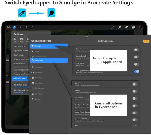 لوحة مفاتيح YESWORD X-18 لأحدث Procreate، لجميع إصدارات iPadOS، اختصار، بلوتوث لاسلكي، قابلة لإعادة الشحن (أسود) (أبيض لجهاز iPadOS 17) in Kuwait