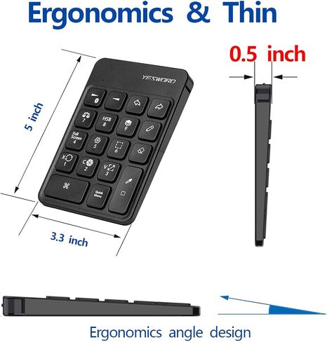 لوحة مفاتيح YESWORD X-18 لأحدث Procreate، لجميع إصدارات iPadOS، اختصار، بلوتوث لاسلكي، قابلة لإعادة الشحن (أسود) (أبيض لجهاز iPadOS 17) in Kuwait