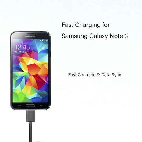 كابل القرص الصلب Pocxwa USB 3.0 لهاتف Samsung Galaxy S5، Note 3، Note Pro 12.2، محور USB Seagate FreeAgent، WD Western Digital My Passport، Toshiba Canvio الشحن السريع والمزامنة USB-A إلى سلك Micro-B بطول 5 أقدام in Kuwait