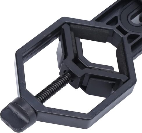 حامل محول تلسكوب للهاتف المحمول من Jaxenor، حامل عالمي للهواتف الذكية لنطاق التلسكوب المجهري أحادي ومنظار، يدعم قطر العدسة 25 إلى 48 مم، أسود in Kuwait