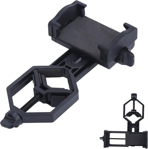 حامل محول تلسكوب للهاتف المحمول من Jaxenor، حامل عالمي للهواتف الذكية لنطاق التلسكوب المجهري أحادي ومنظار، يدعم قطر العدسة 25 إلى 48 مم، أسود in Kuwait