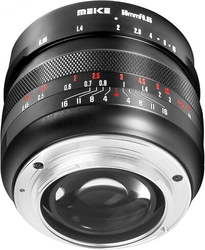 عدسة تركيز يدوية بفتحة كبيرة 50 مم f0.95 من Meike متوافقة مع كاميرات Canon RF Mount EOS R RP R5 R6 R7 R10 R50 تحت وضع APS-C in Saudi Arabia