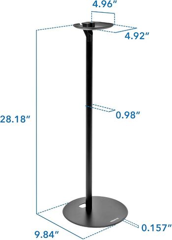 Mount-It! Speaker Floor Stand for Sonos One, SL, and Play:1 [28" Tall] Built-in Cable Management, Lightweight, Minimal, Space Saving, Enhanced Surround Sound (Matte Black) in Saudi Arabia