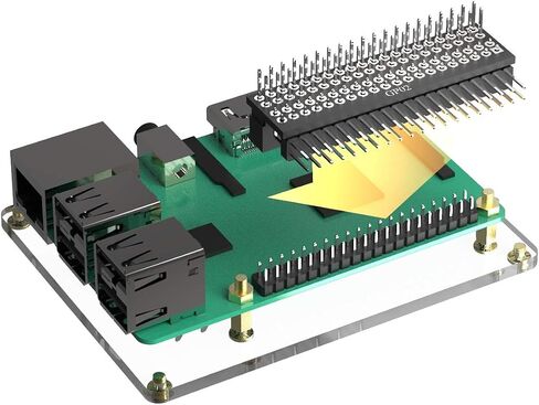 Micro Connectors Raspberry Pi 40-pin GPIO 1 to 2 Expansion Board (RAS-GP02),Green in Saudi Arabia