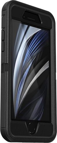 حافظة OtterBox Defender Series لهاتف iPhone SE 3rd Gen (2022)، iPhone SE 2nd (2020)، iPhone 8، iPhone 7 (Not Plus) - حافظة فقط - تغليف غير قابل للبيع بالتجزئة - أسود in Kuwait