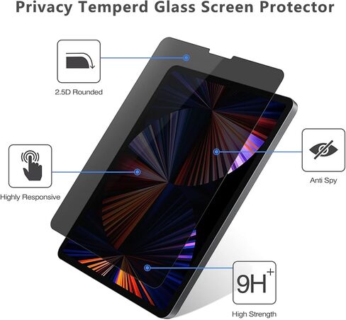 [عبوة واحدة] واقي شاشة الخصوصية من OXMAN لجهاز Amazon Fire HD 10/Fire HD 10 Plus/Fire HD 10 Kids/Fire HD 10 Kids Pro اللوحي الجديد تمامًا مقاس 10.1 بوصة (الجيل الحادي عشر، إصدار 2021)، زجاج مقسى in Kuwait