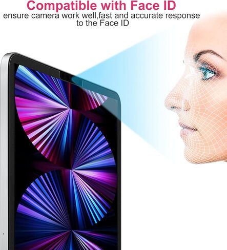 سماب [2+2 قطعة] واقي شاشة من الزجاج المقوى متوافق مع ايباد برو 11 انش 2020/2021 الجيل الثاني والثالث مع واقي عدسة الكاميرا، شفاف HD سهل التركيب متوافق مع قلم ابل / التعرف على الوجه in Kuwait