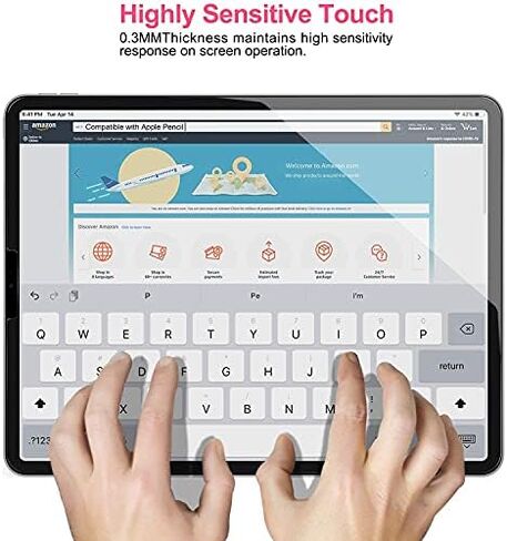 سماب [2+2 قطعة] واقي شاشة من الزجاج المقوى متوافق مع ايباد برو 11 انش 2020/2021 الجيل الثاني والثالث مع واقي عدسة الكاميرا، شفاف HD سهل التركيب متوافق مع قلم ابل / التعرف على الوجه in Kuwait