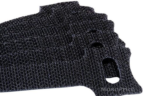 Monoprice Hook and Loop Fastening Cable Ties - 6 Inch, 50 Piece Bulk Pack, With Eye Hole For Hanging, Black in Kuwait