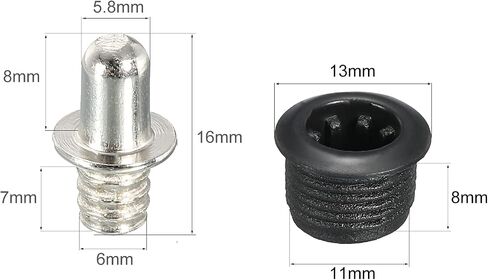 MECCANIXITY Speaker Grill Guides Plastic and Metal Dia 6mm for Speaker Parts Accessories Pack of 12 in Saudi Arabia
