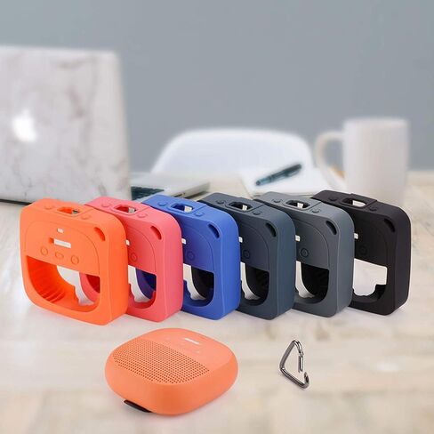 حافظة سيليكون TXEsign متوافقة مع سماعات Bose SoundLink Micro المقاومة للماء والمحمولة بتقنية البلوتوث، حافظة واقية مقاومة للصدمات أثناء السفر مع حلقة تسلق in Kuwait