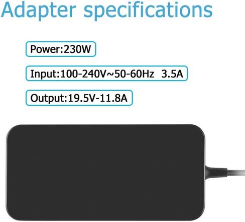 230W AC Compatible with Asus ROG Zephyrus S GX531GW GX701GX GX701GW GX701GV GX501V GX502GW GX701 ROG Strix G15 G512LW G512LI G512LU G512LV G512LWS G513RC G513RM ADP-230GB B A17-180P1A in Kuwait
