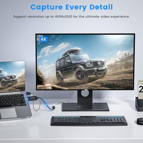 FOINNEX HDMI to Mini Displayport Adapter, Active HDMI to Mini DP Converter for Mac Mini, MacBook Pro PC to Apple Cinema Display(24/27 Inch), Not Mini DP to HDMI-4K@30Hz in Kuwait