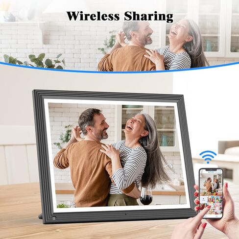 إطار صورة رقمي واي فاي مقاس 15 بوصة، وإطار صور رقمي سحابي ذكي كبير سعة 32 جيجابايت، ووظيفة كاملة، وعرض شرائح، ومستشعر حركة، وإطار شاشة تعمل باللمس قابل للتركيب على الحائط، ومشاركة فورية لصور مقاطع الفيديو عبر التطبيق أو البريد الإلكتروني in Kuwait