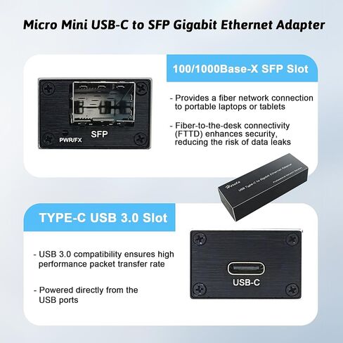 بطاقة واجهة الشبكة الصناعية الصغيرة Hereta USB 3.0 إلى 10/100/1000 ميجابت في الثانية جيجابت إيثرنت NIC محول الشبكة، يدعم نظام التشغيل Mac OS، Windows XP، Vista، 7، 8، 8.1، 10، 11، Linux، UEFI UNDI in Kuwait