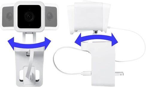 Wasserstein AC Outlet Wall Mount Compatible with Wyze Cam V3 - Reliable Mounting Alternative for Your Cameras (White) in Saudi Arabia