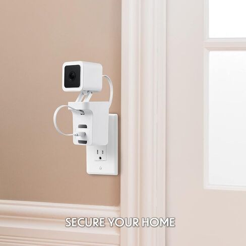 Wasserstein AC Outlet Wall Mount Compatible with Wyze Cam V3 - Reliable Mounting Alternative for Your Cameras (White) in Saudi Arabia