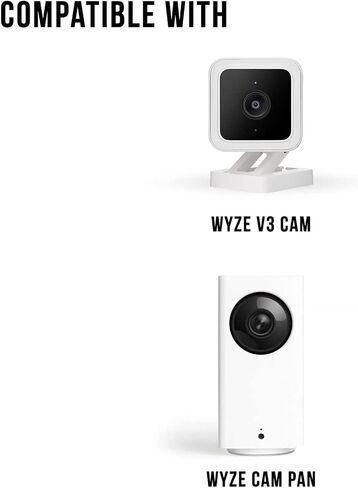Wasserstein AC Outlet Wall Mount Compatible with Wyze Cam V3 - Reliable Mounting Alternative for Your Cameras (White) in Saudi Arabia