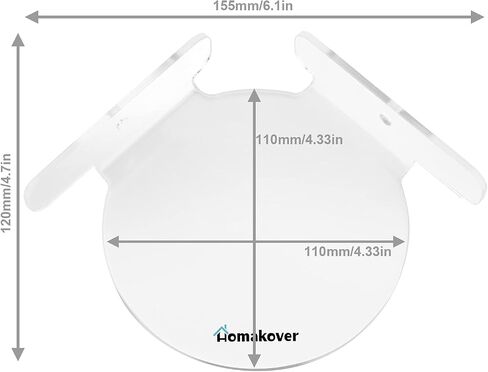 Acrylic Mini Circular Corner Shelf Mount for Security Cameras, Baby Monitors, Speakers, Plants & More, Universal Cam Holder, Easy to Install, Screwless with Damage-free Replacement Strips (Black) in Kuwait